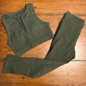 Aerie Dark Green Women's Leggings Set